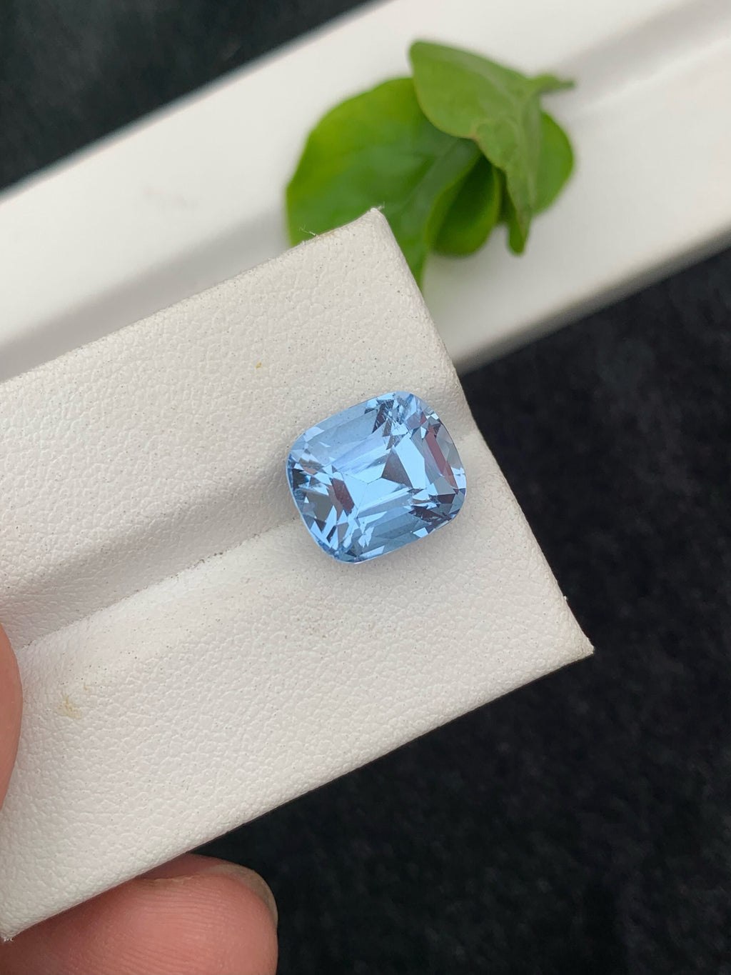 Santa Maria Aquamarine Gemstone: 4.95 CT Cushion Cut, Brazil