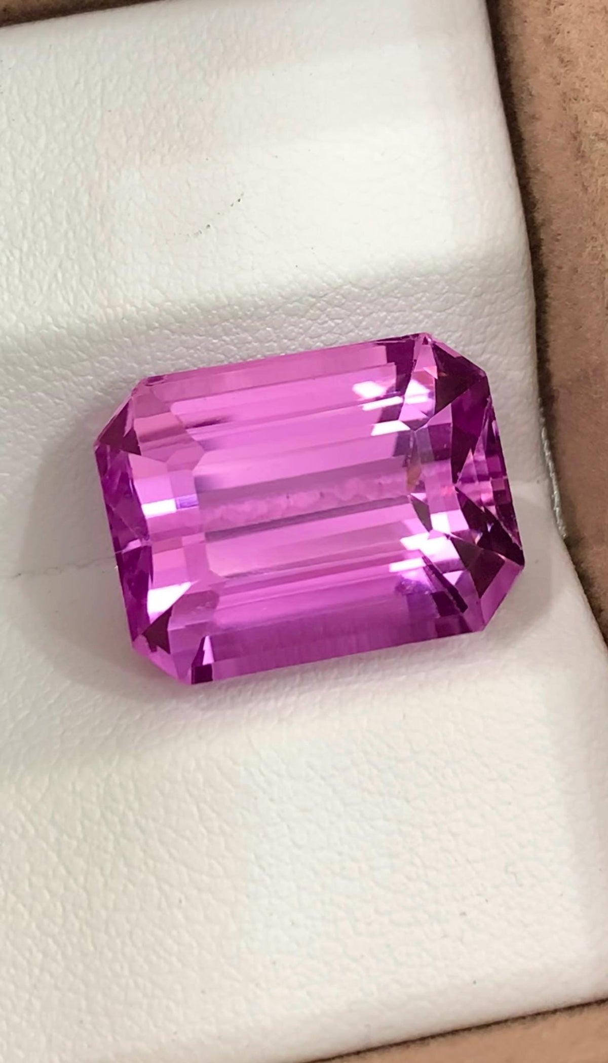 Pink Kunzite 26.20 Carat Emerald Cut Loose Gemstone from Afghanistan