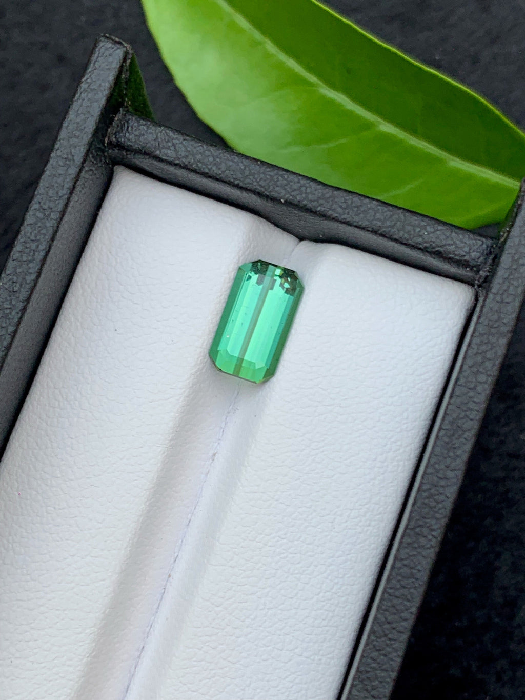Emerald Cut Bluish Green Tourmaline Gemstone: Natural Loose Stone, 2.25 CT