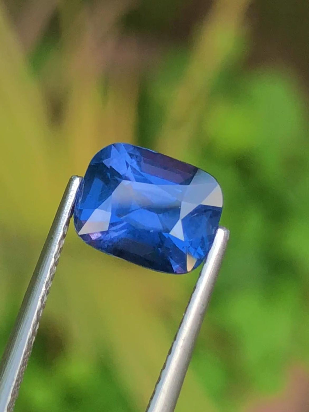Blue Sapphire 2.15 Carat , Cushion cut From Ceylon Sri Lanka