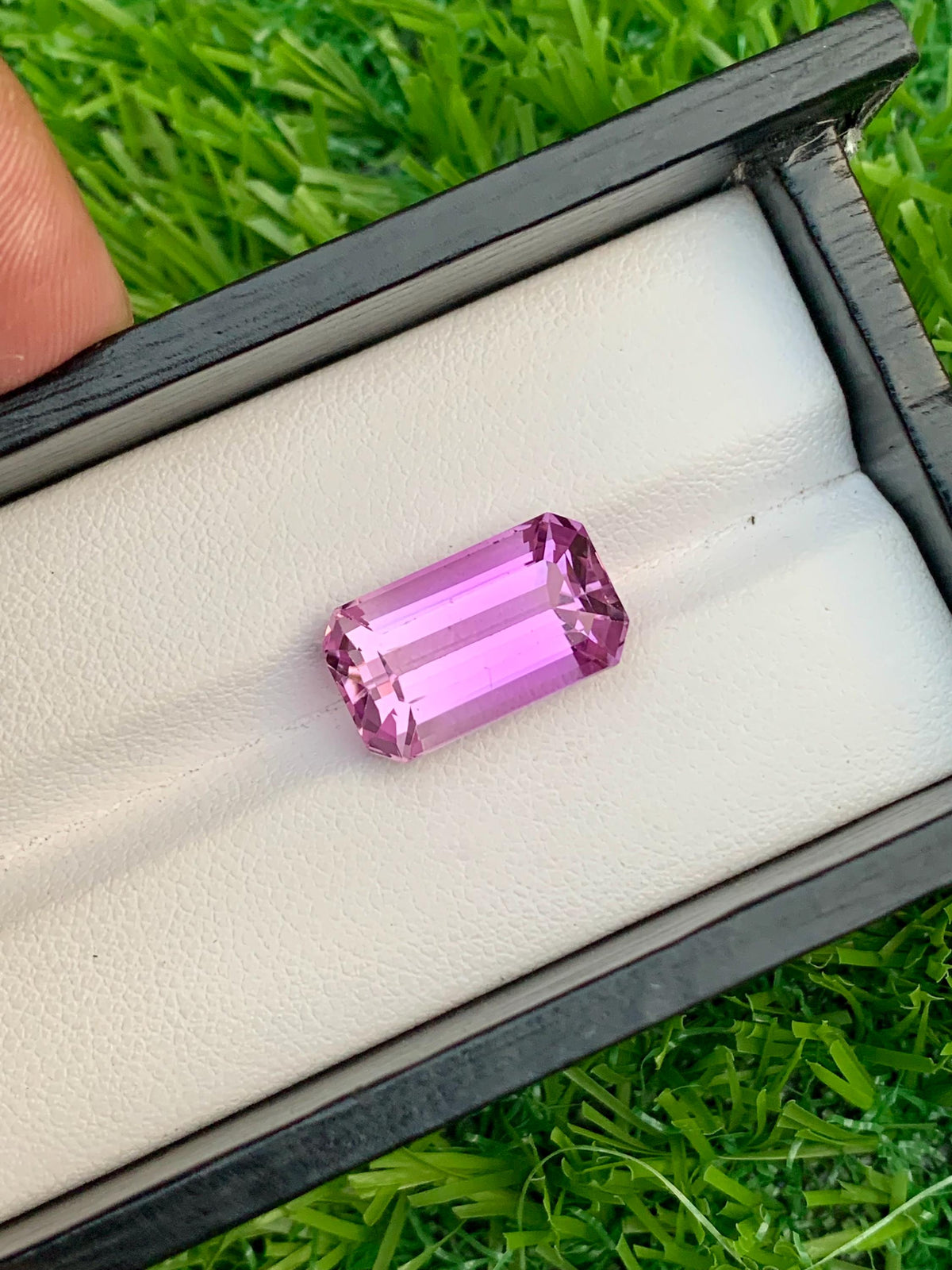Vivid Pink Kunzite Gemstone: 11.05ct Emerald Cut, Afghanistan Origin