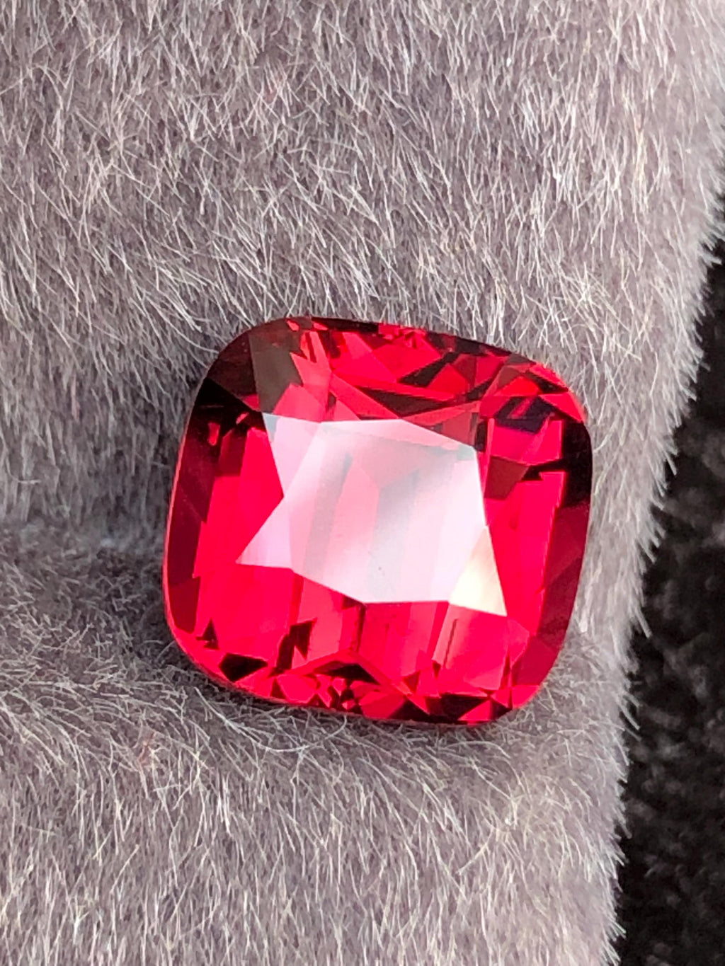 Rhodolite Garnet 3.80ct Cushion Cut - Reddish Gem from Tanzania