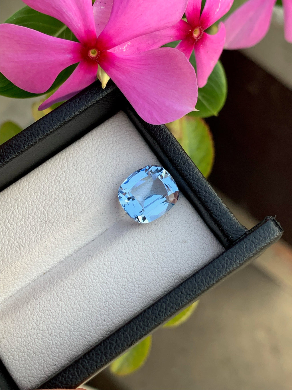 Santa Maria Blue Aquamarine Gemstone: Faceted Cushion Cut, 4.30 Carats