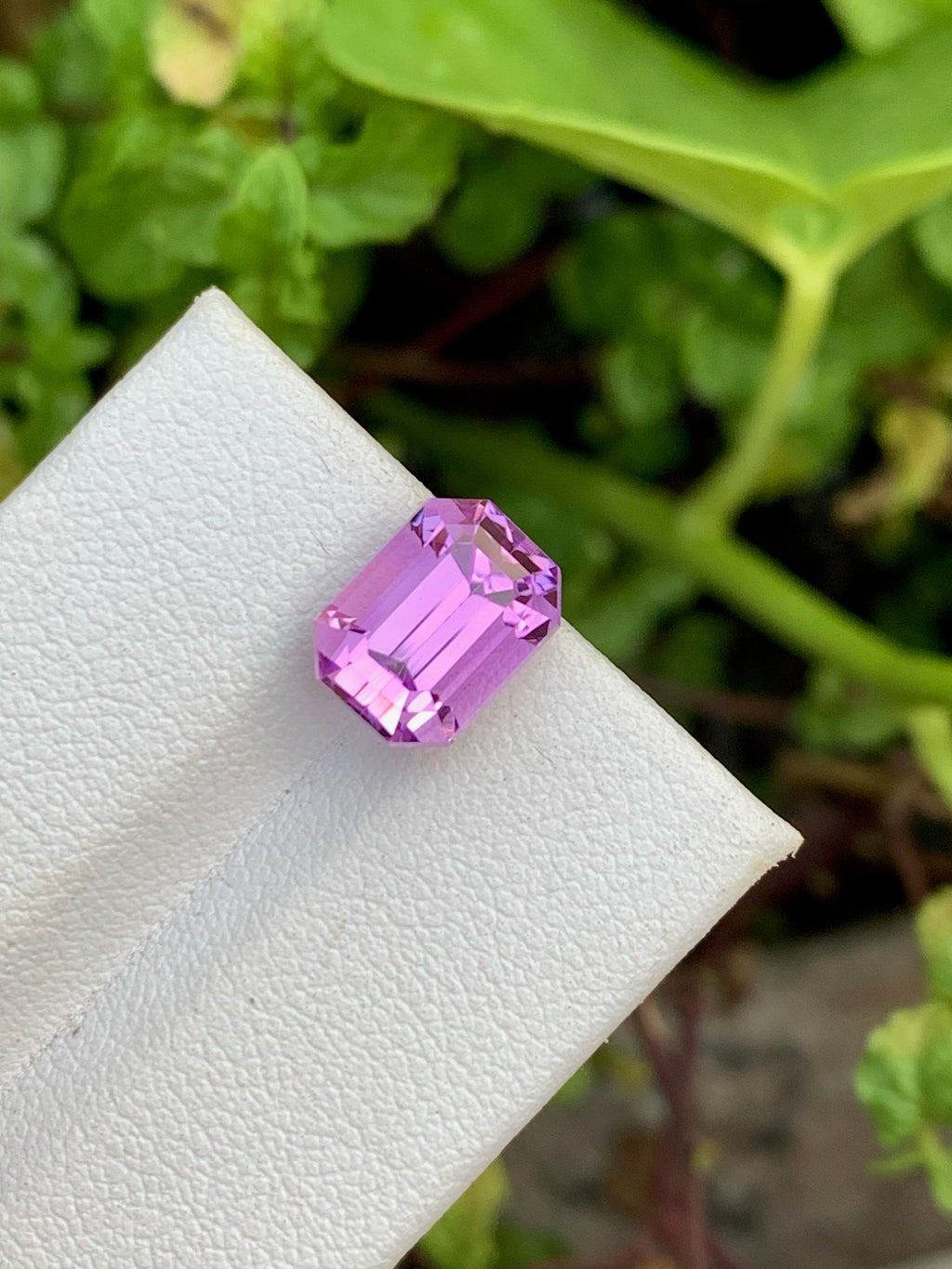 Pink Kunzite Gemstone: Emerald Cut, Flawless, 4.85 CT