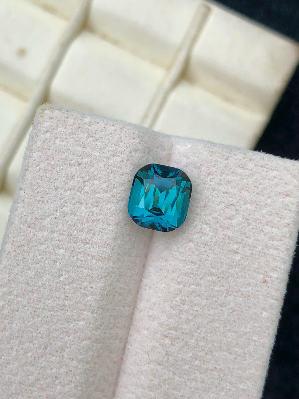 Lagoon Blue Tourmaline Gemstone: Natural Cushion Cut, 2.20 CT