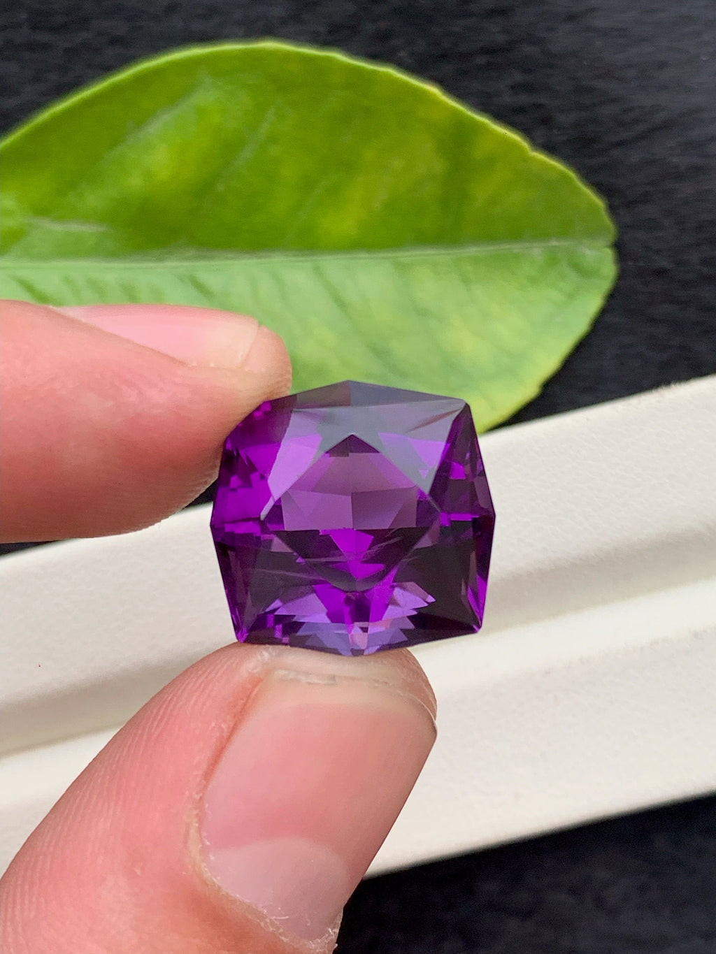Natural Amethyst Gemstone: 24.5 Carat Cushion Cut, Jewelry Size