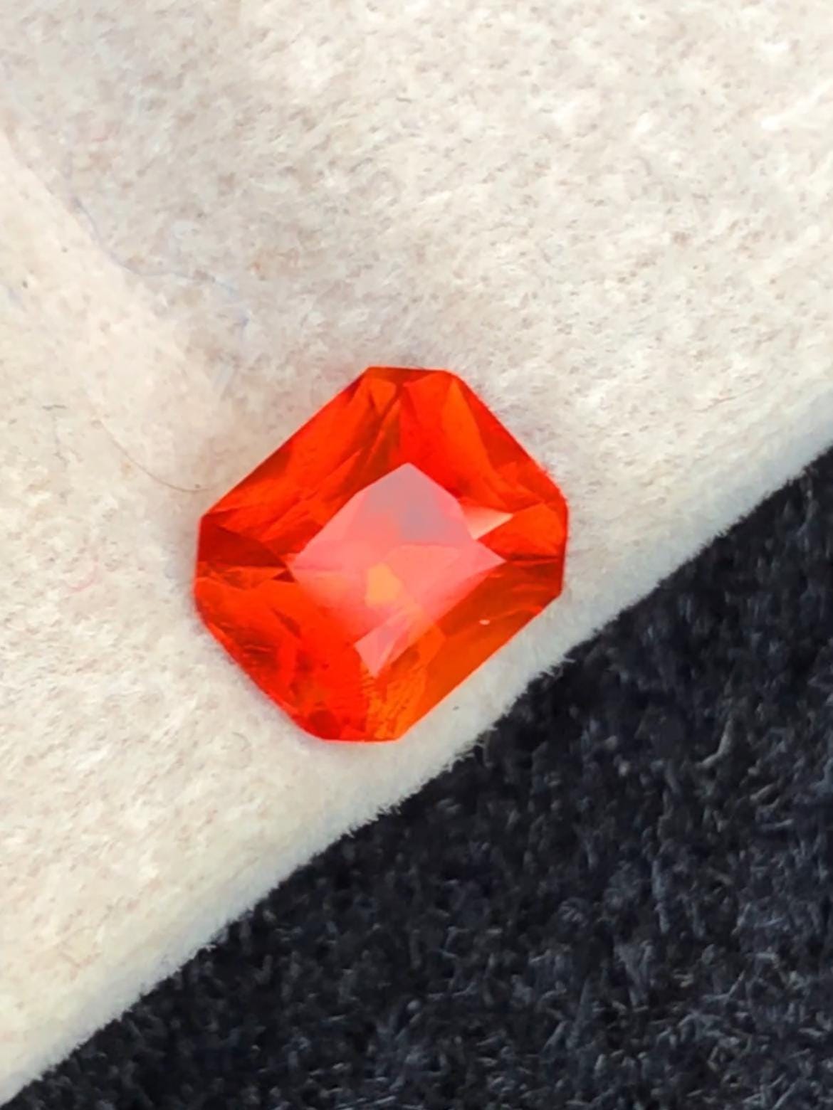 Orange Clinohumite 0.77ct Octagonal Cut Certified – Afghanistan