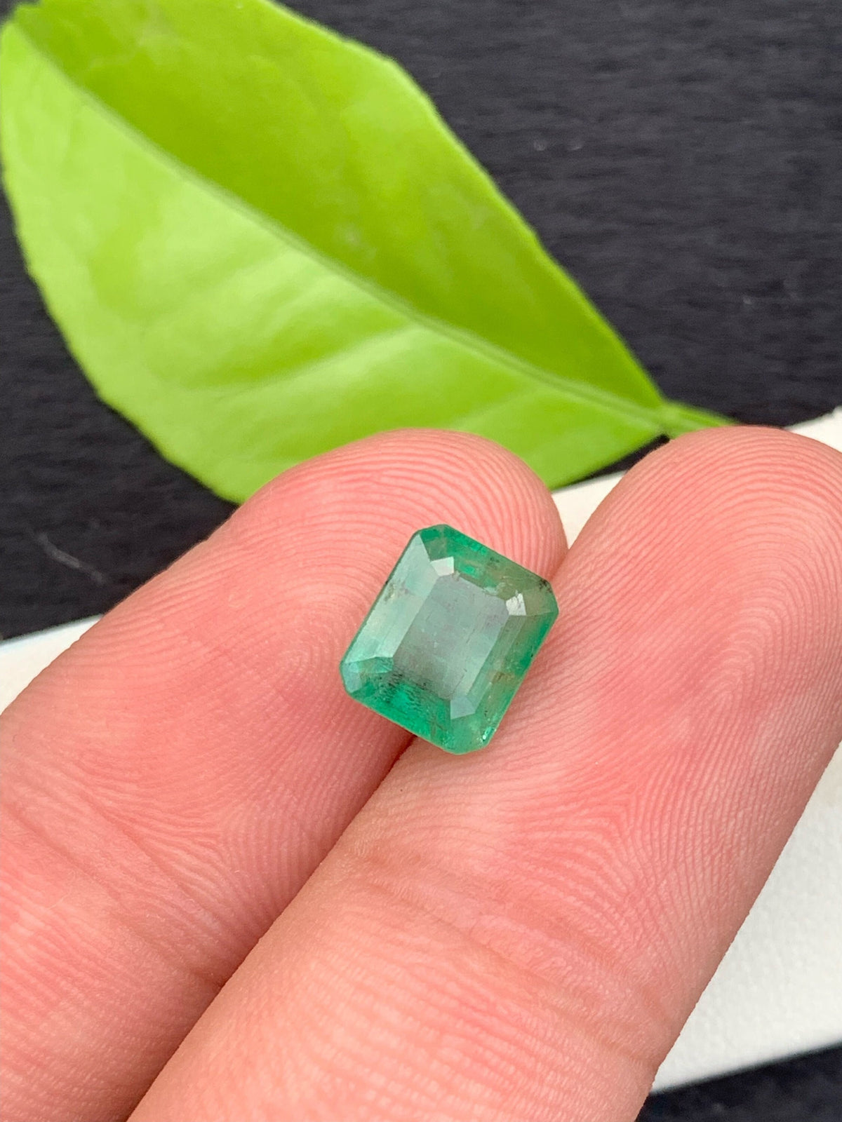 Natural Emerald Loose Gemstone: 2.60 Carat Zambia Emerald Cut