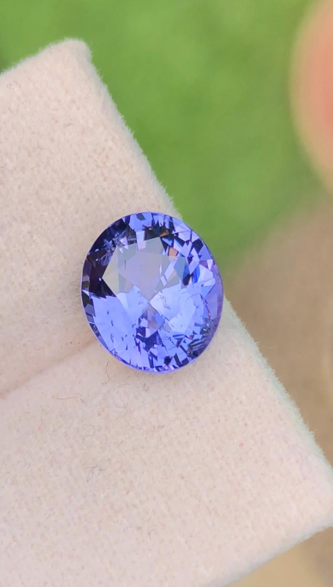 Color Change Spinel 2.99ct Oval Faceted Cut – Color-Change Blue to Purple with Certificate.