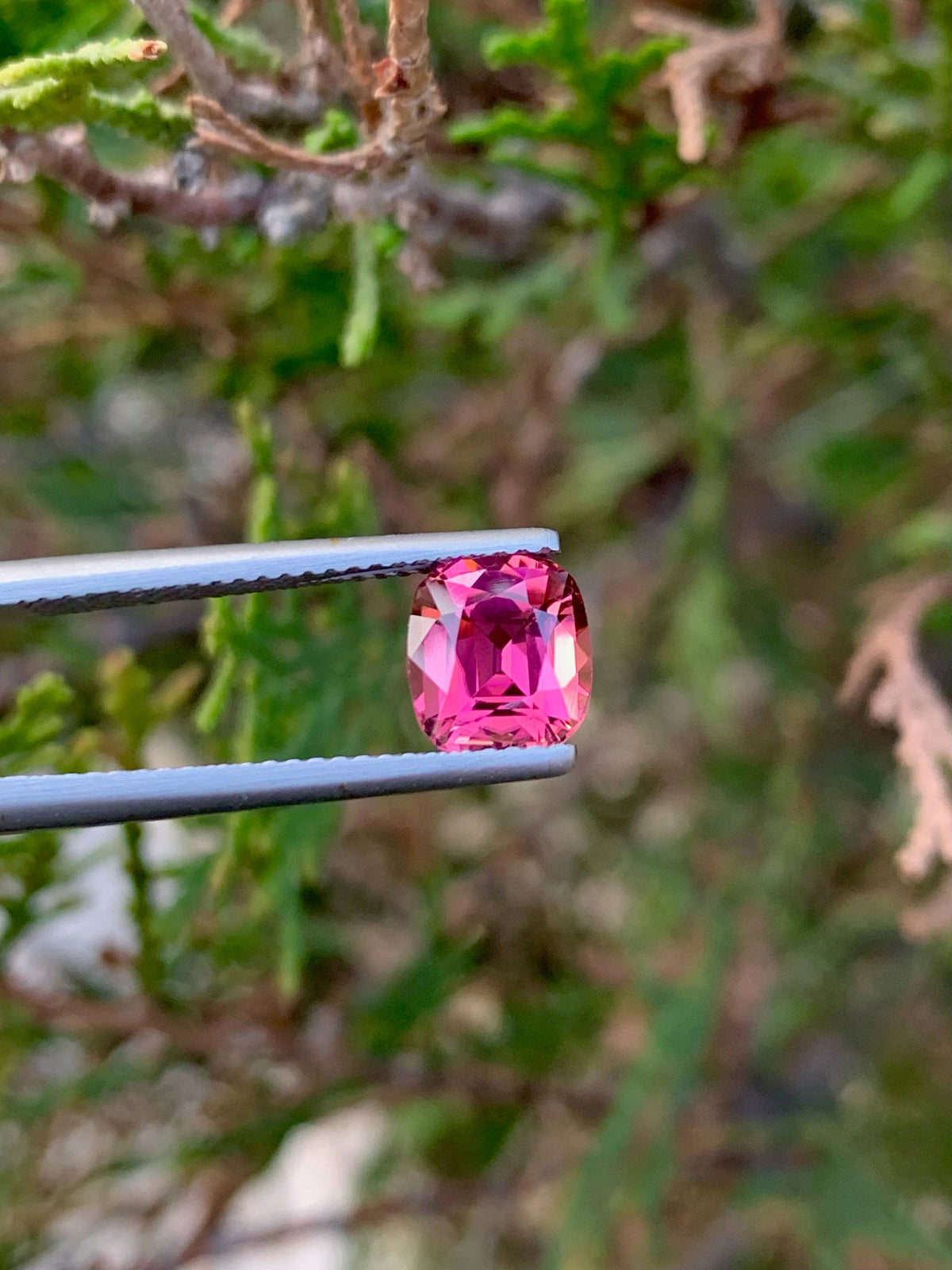 Pink Tourmaline Gemstone: 1.90 CT Cushion Cut, October Birthstone
