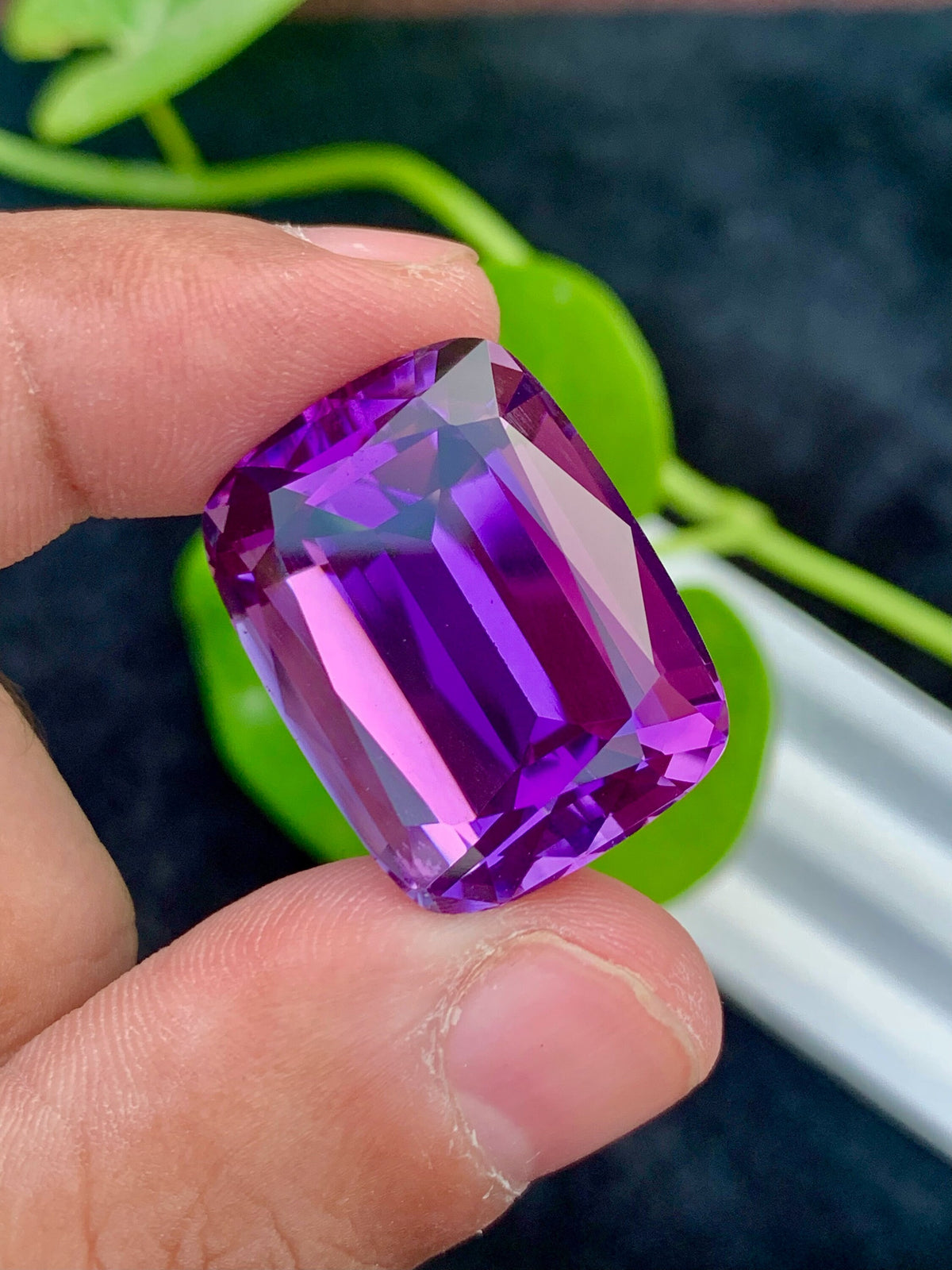 Natural Purple Amethyst Stone: 40.90 CT Cushion Cut Gemstone