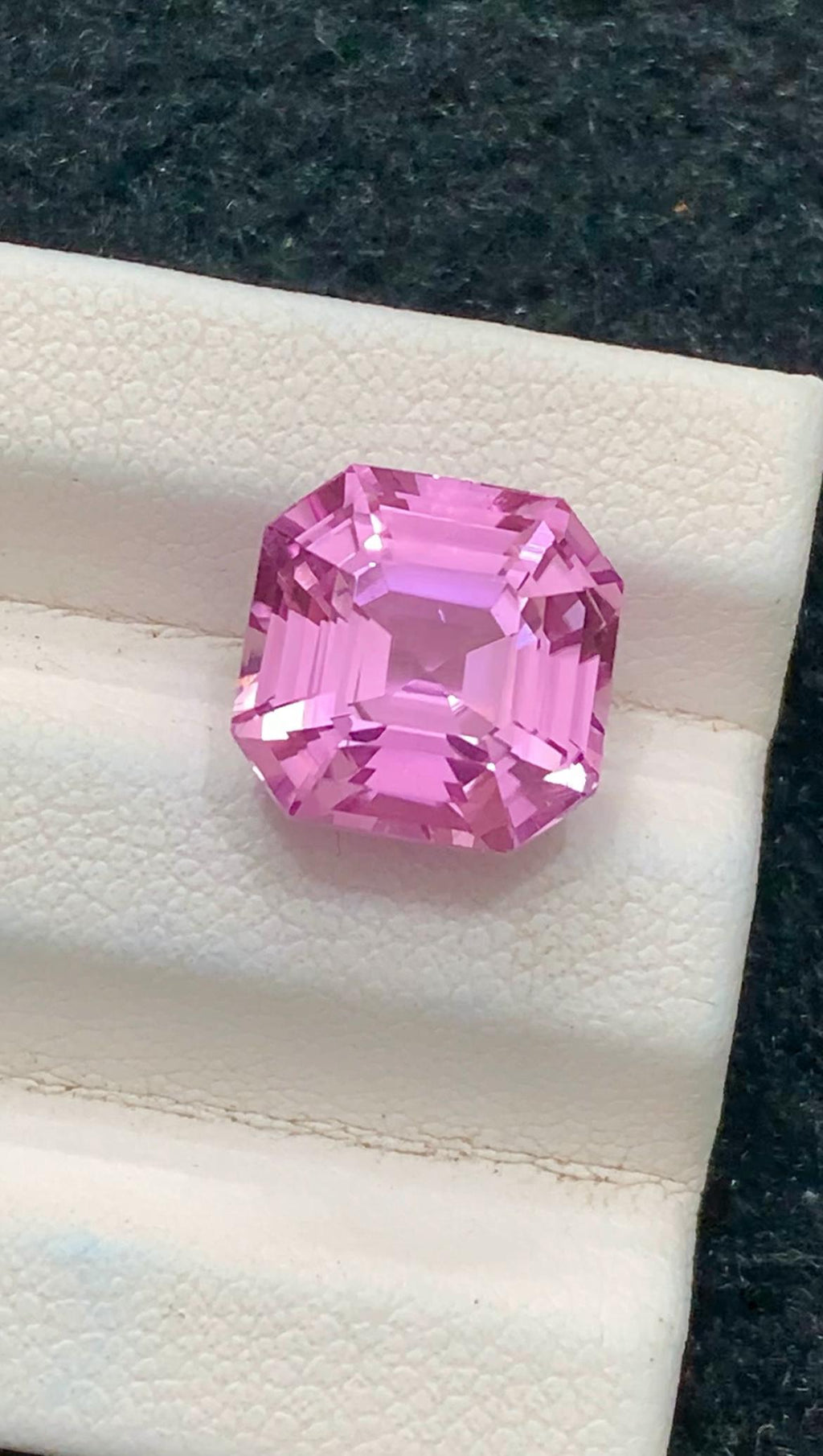 Pink Kunzite 6.85ct Asscher Cut Gemstone from Afghanistan