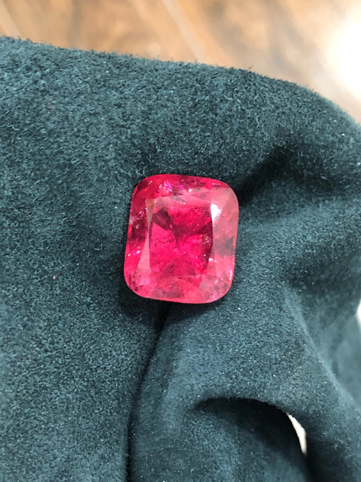 Rubellite 19.60ct Cushion Cut Deep Red Gemstone | Fine Collector’s Tourmaline from Afghanistan