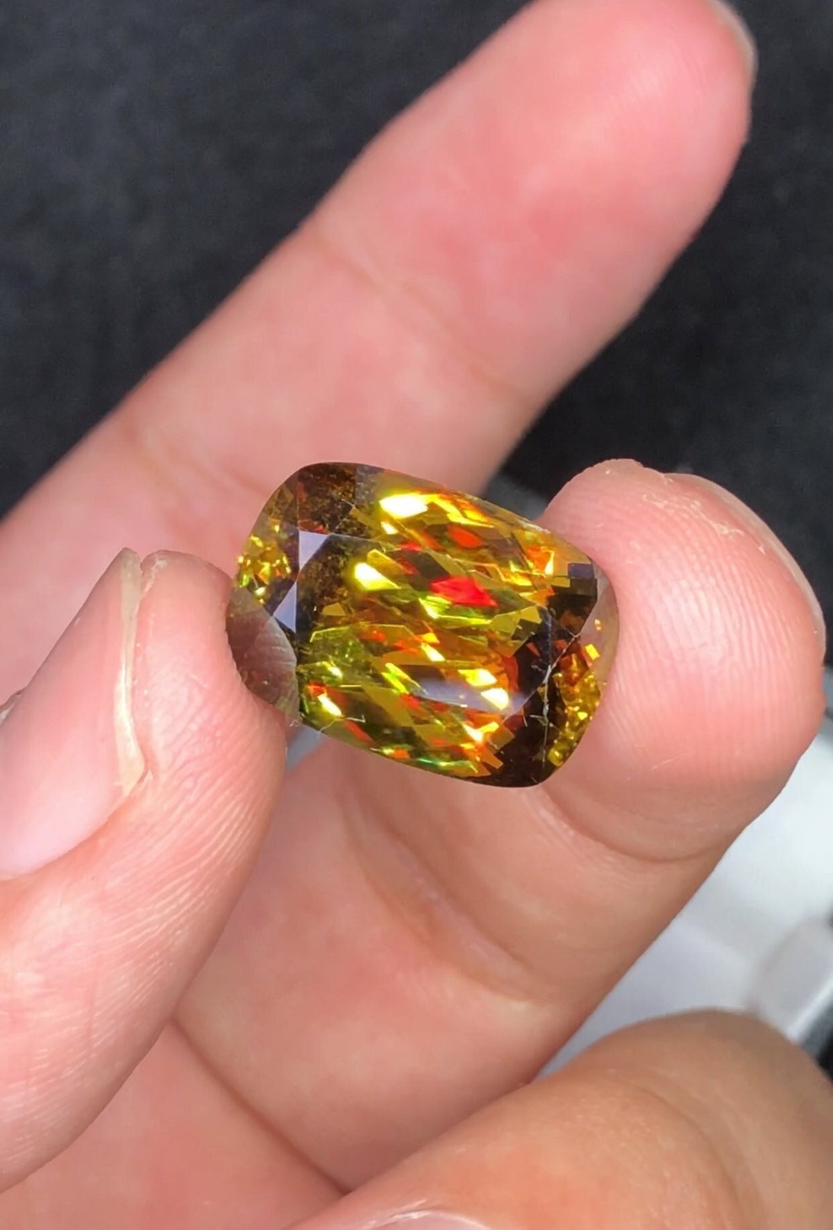 6.25 CT Cushion Cut Sphene Gemstone: Zagi Mine Origin