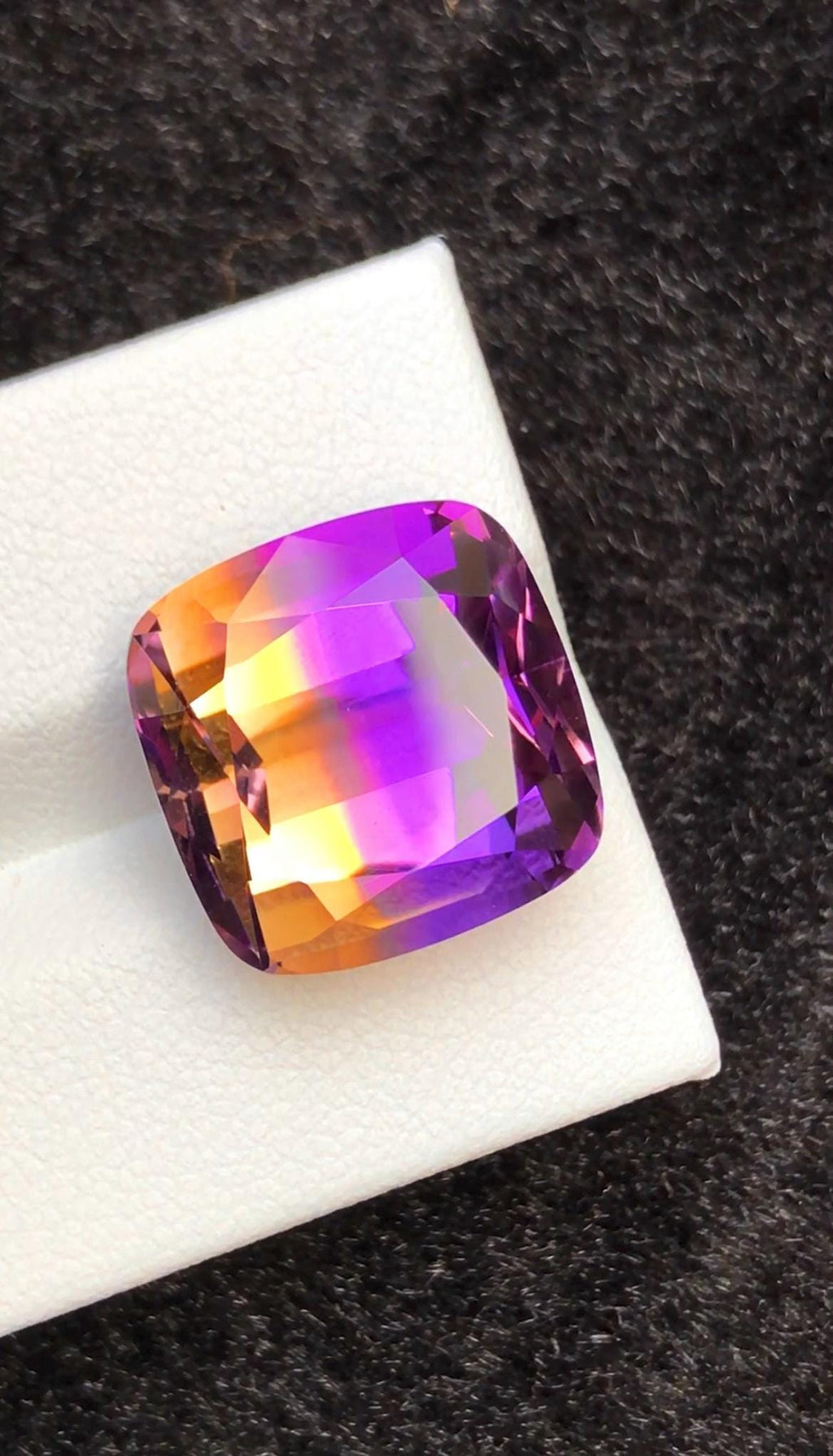 Bi-Color Ametrine 16.45 Ct Cushion Cut – Gemstone from Brazil