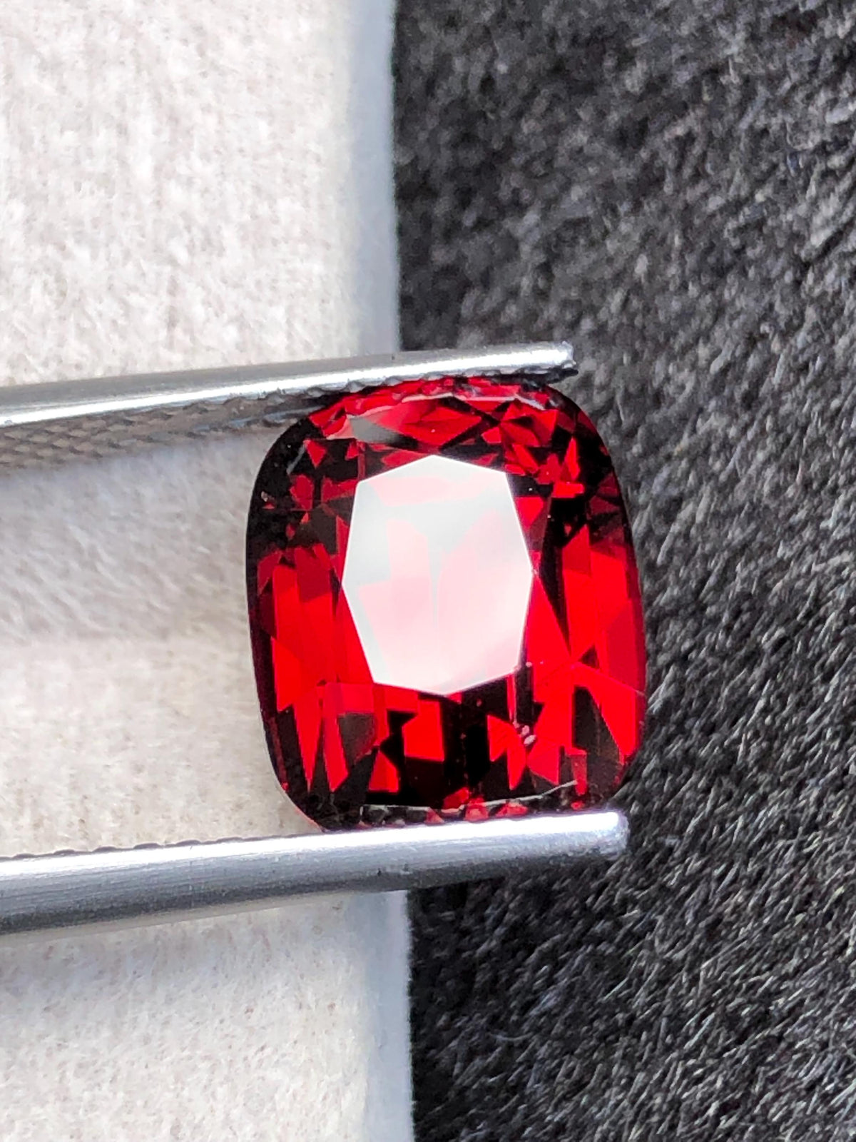 Rhodolite Garnet 5.86ct Cushion Cut Vibrant Reddish Gemstone from Tanzania