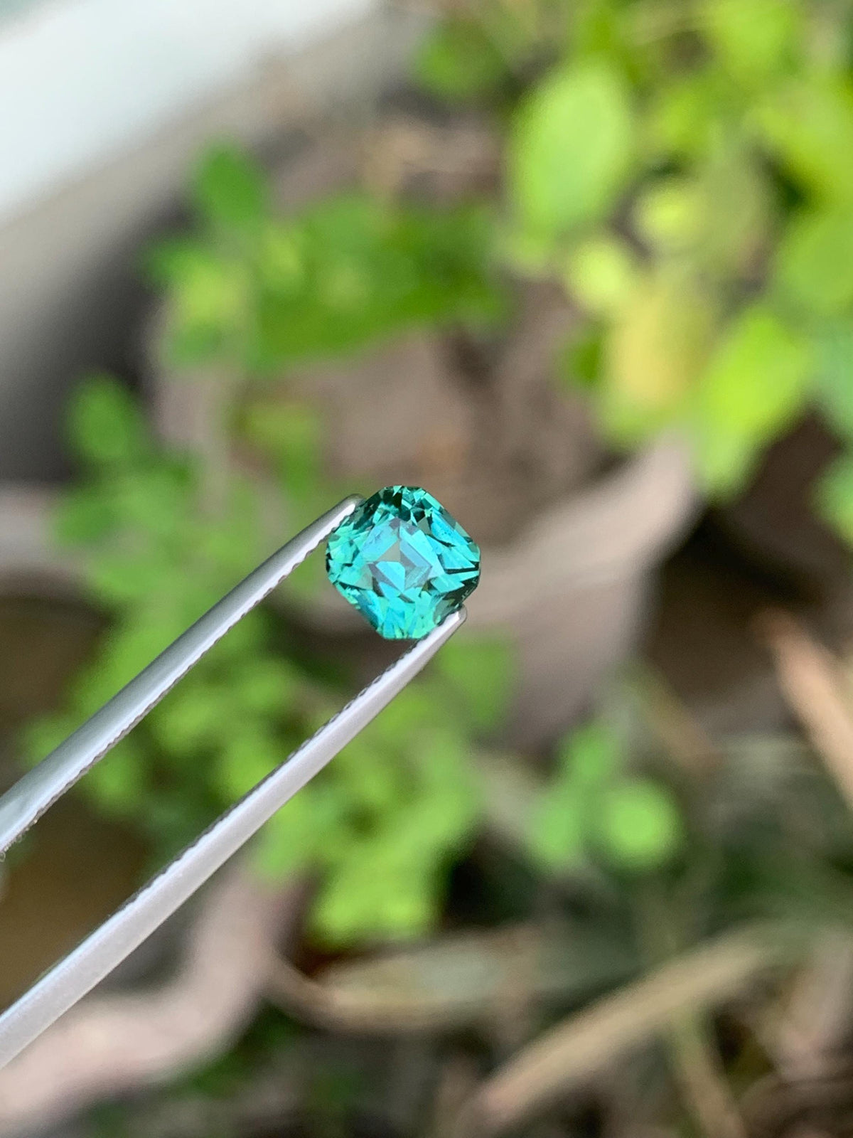 1.70 CT Cushion Cut Lagoon Tourmaline Gemstone: Afghanistan Origin