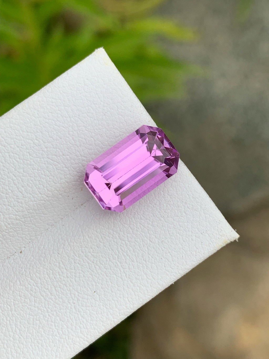 Emerald Cut Pink Kunzite Gemstone: Natural Faceted Spodumene, 7.50 CT