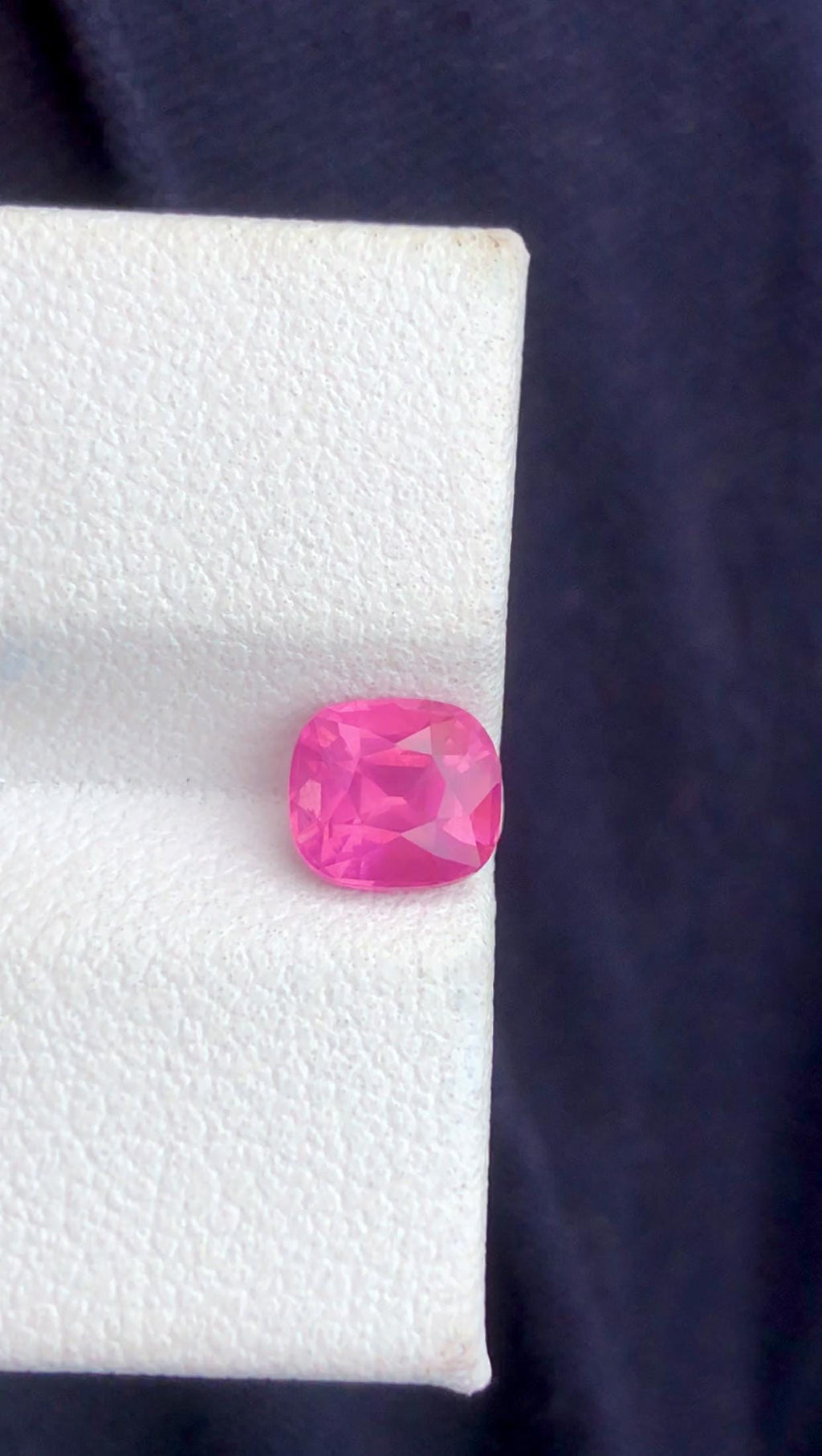 Vivid Pinkish-Red Mahenge Spinel Gemstone: 1.01 CT Untreated Cushion Cut