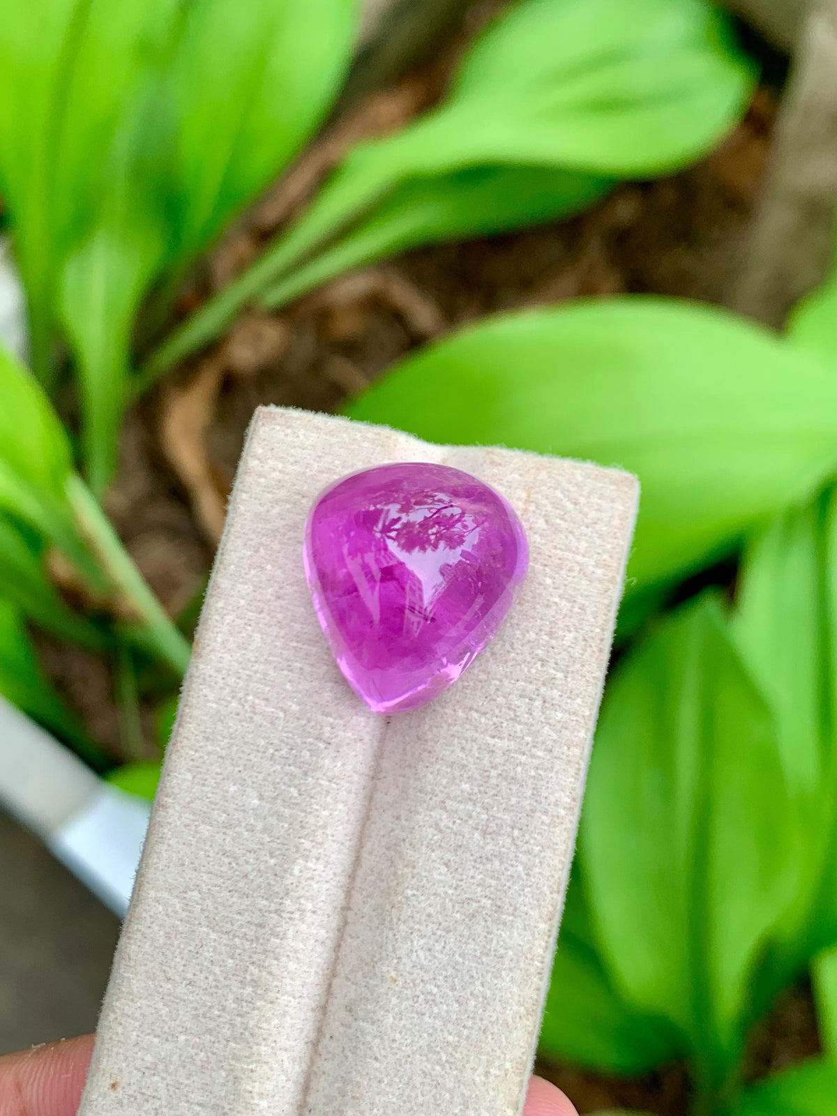 33.85 Carat Natural Pink Kunzite – Pear Shape Cabochon, Afghanistan Origin, Collector’s Loose Gemstone