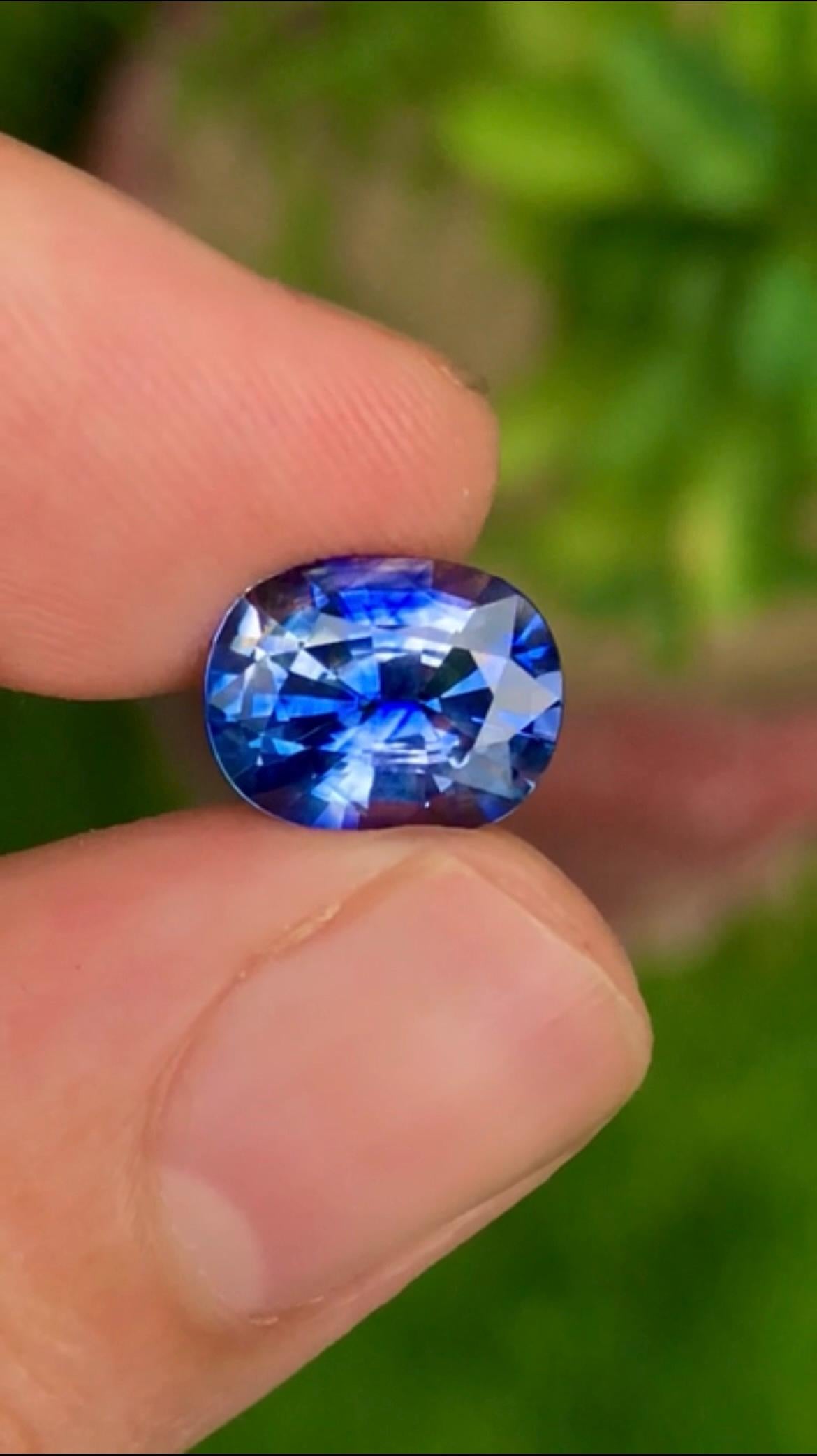 Cornflower Blue Sapphire 3.58ct Oval Cut – Sri Lanka