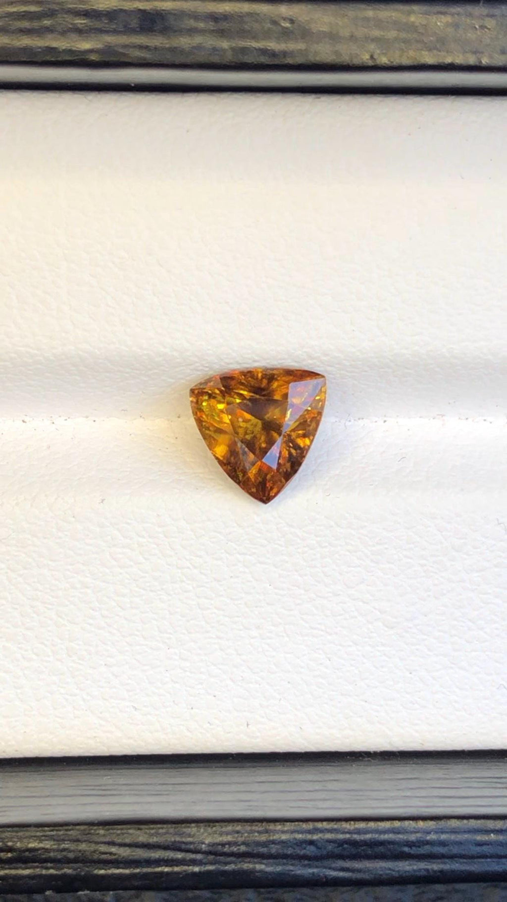 Trichroic Sphene Gemstone: 1.65 CT Trillion Cut, Zagi Mine