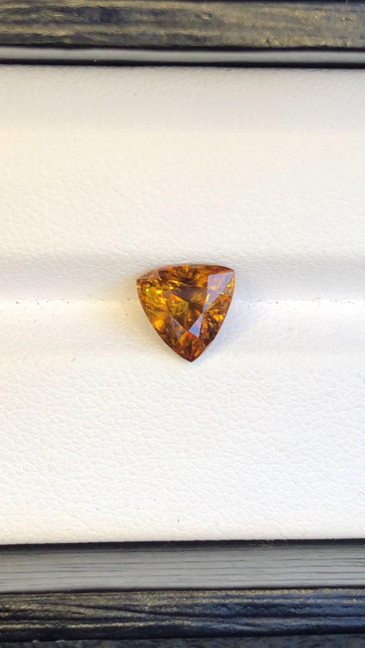 Trichroic Sphene Gemstone: 1.65 CT Trillion Cut, Zagi Mine
