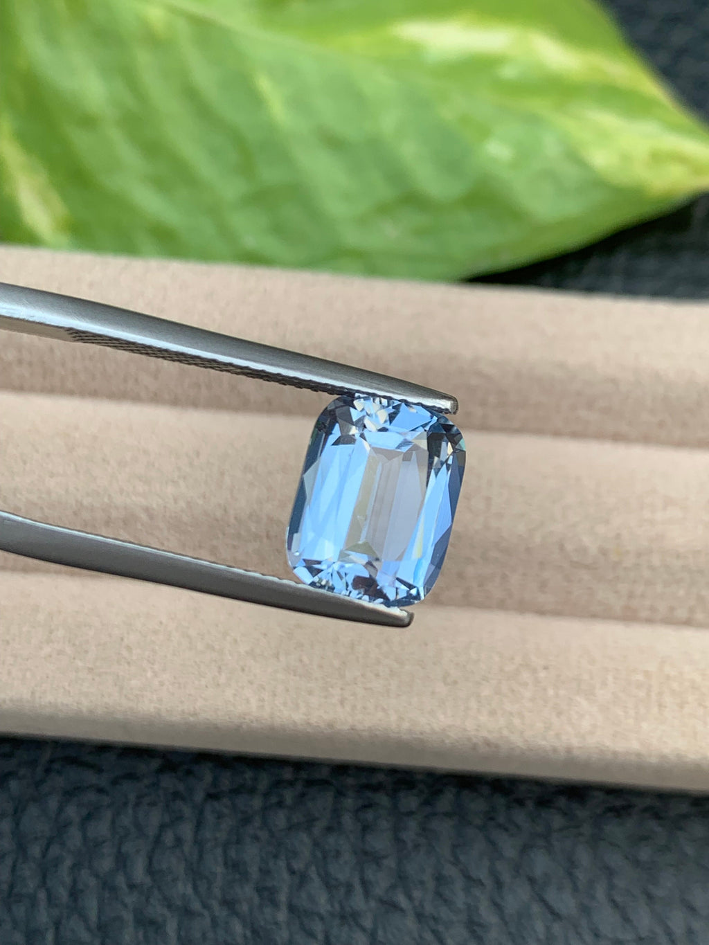 Santa Maria Blue Aquamarine Gemstone: Faceted Cushion Cut, 3.40 CT