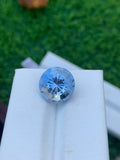 Santa Maria Aquamarine Gemstone: 6.90 Carat Round Cut Beryl