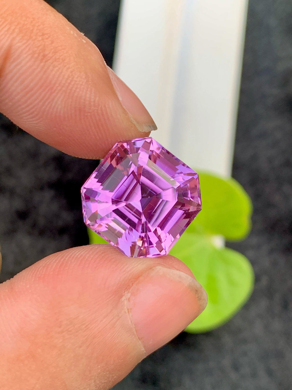 Deep Pink Kunzite Gemstone: 16.70 CT Flawless Ascher Cut