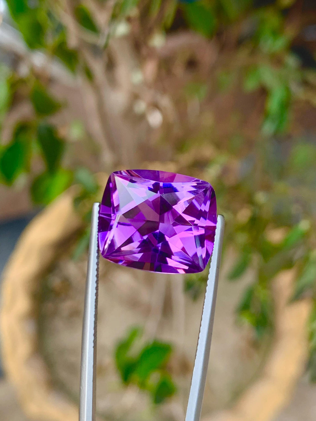 Amethyst 13.40 Carat Fancy Cut Gemstone from Brazil – Vivid Purple Loose Stone