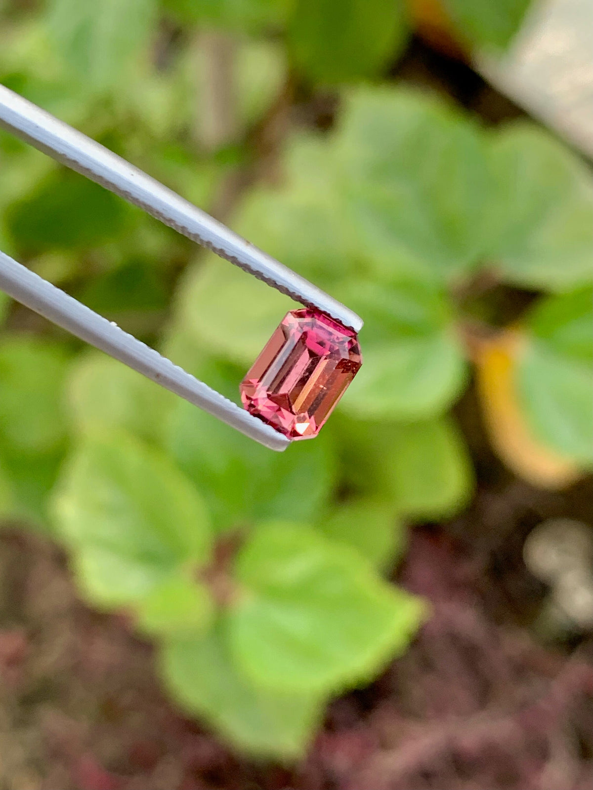 Pink Tourmaline Gemstone: 1.70 CT Emerald Cut, October Birthstone
