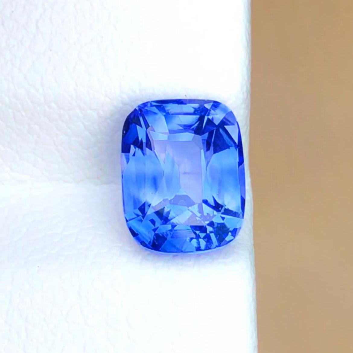 Royal Blue Sapphire 2.57ct Cushion Cut