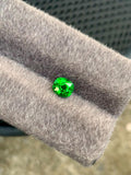 Vivid Green Tsavorite Garnet: 1.10 Carat Cushion Cut Gemstone