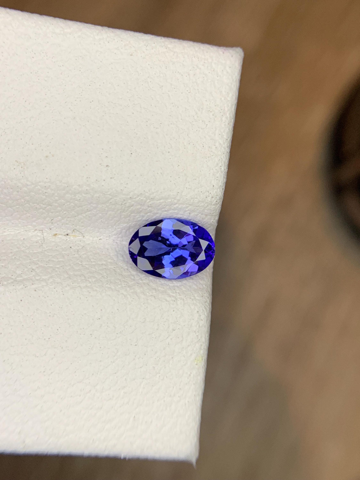 Certified 0.71 Carat Tanzanite Gemstone: Violet-Blue Oval Cut Loose Stone