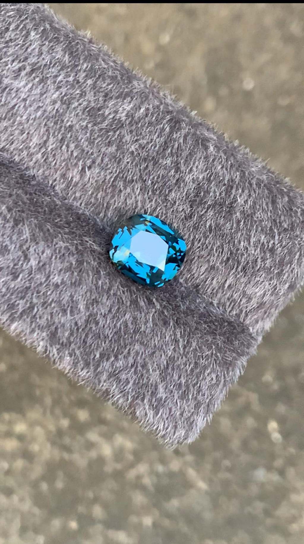 2.50 Carat Cobalt Spinel Gem: Vivid Blue Cushion Cut, Sri Lanka