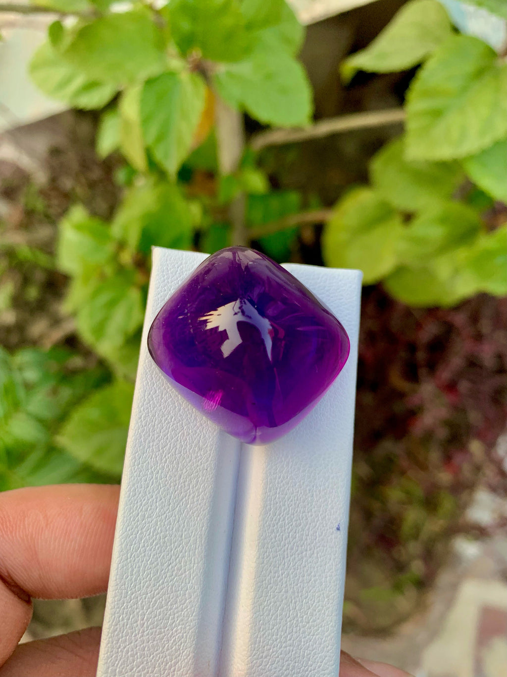 Deep Purple Amethyst Sugarloaf Cabochon: 83.90 Carat Gemstone