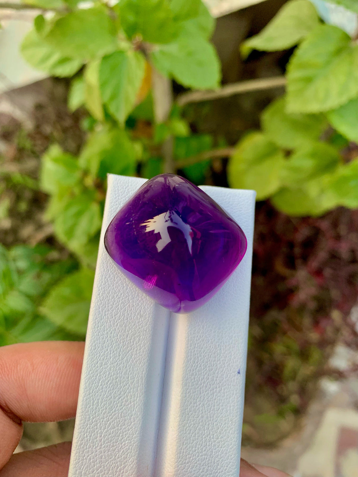 Deep Purple Amethyst Sugarloaf Cabochon: 83.90 Carat Gemstone