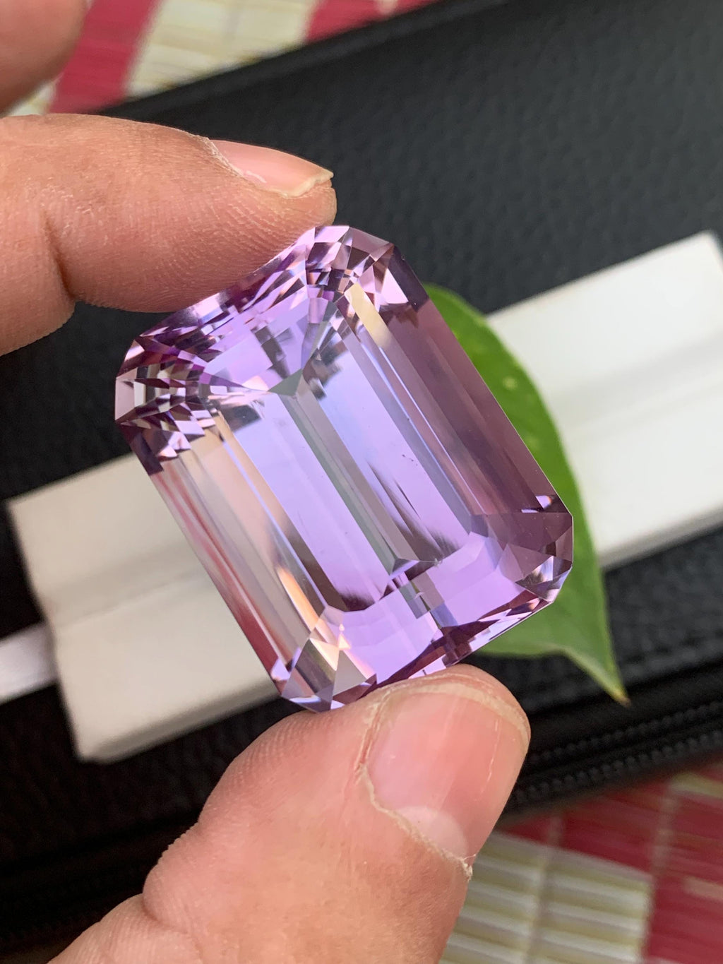 135.10 CT Faceted Pink Kunzite Gemstone: Emerald Cut Loose Stone