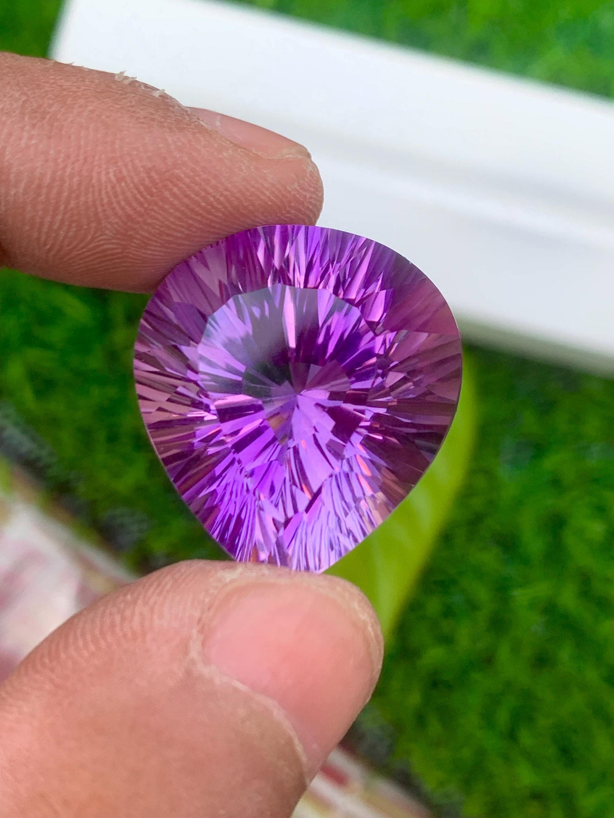 Trillion Cut Natural Amethyst Loose Gemstone: Royal Purple, 38.90 CT