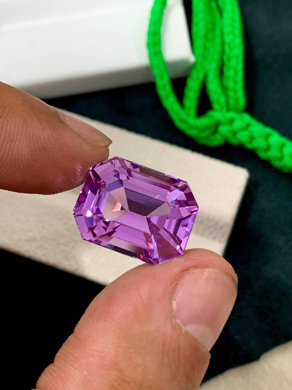 Purple Pink Kunzite 21.40ct Octagonal Step Cut Gem from Afghanistan