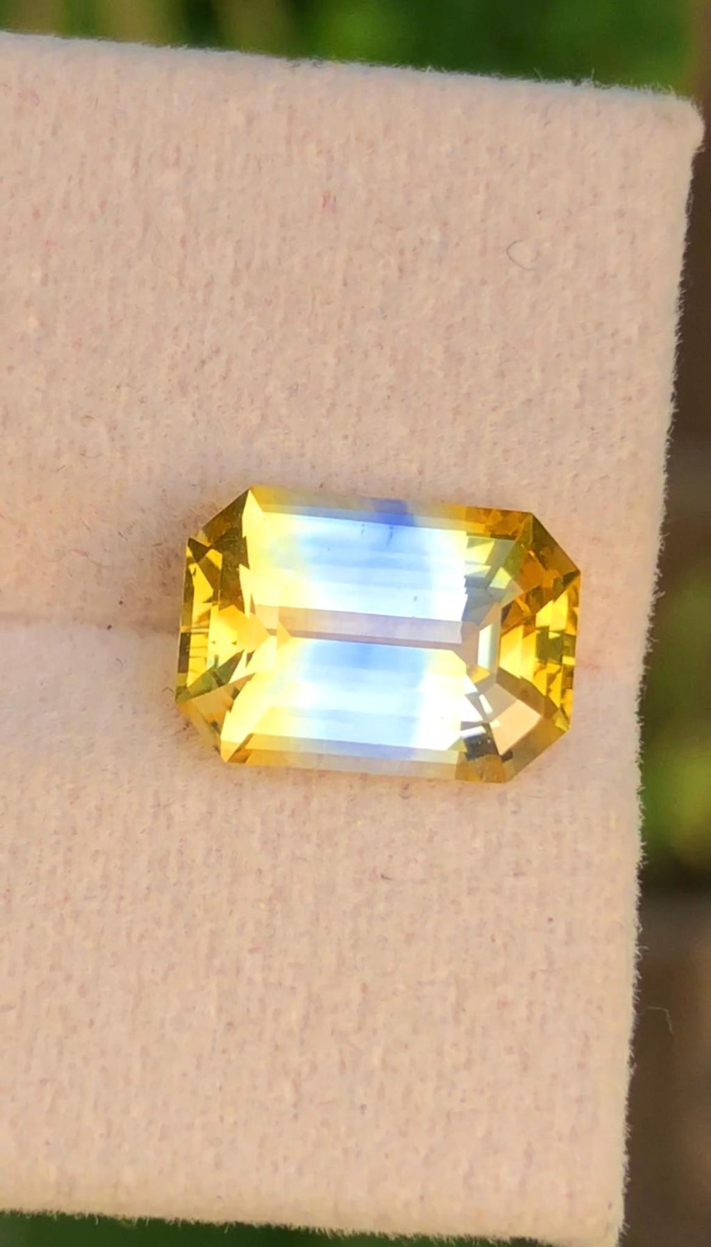 Yellow Sapphire 3.53 ct Emerald Octagonal Cut From Ceylon Srilanka No Heat