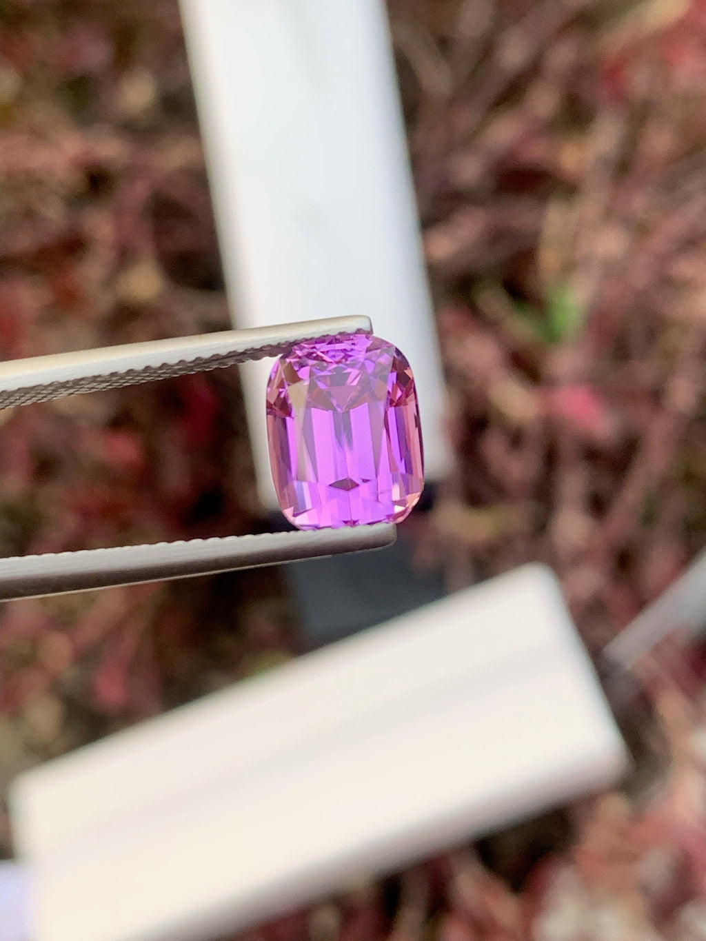 Pink Kunzite Gemstone: 4.95 CT Flawless Cushion Cut Stone