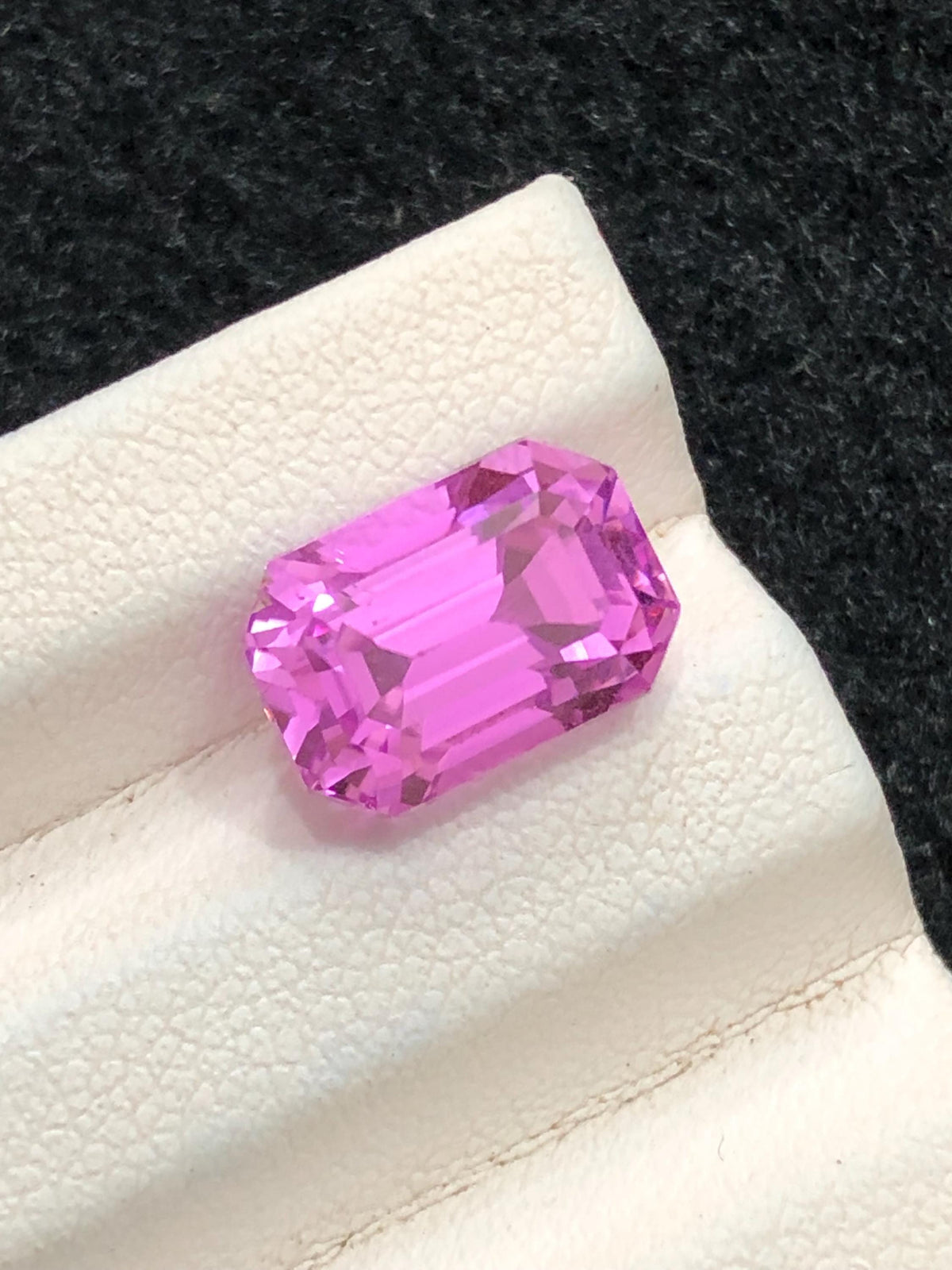 Pink Kunzite 5.90ct Emerald Cut Gemstone from Afghanistan – Sparkling Pastel Pink Collector’s Gem