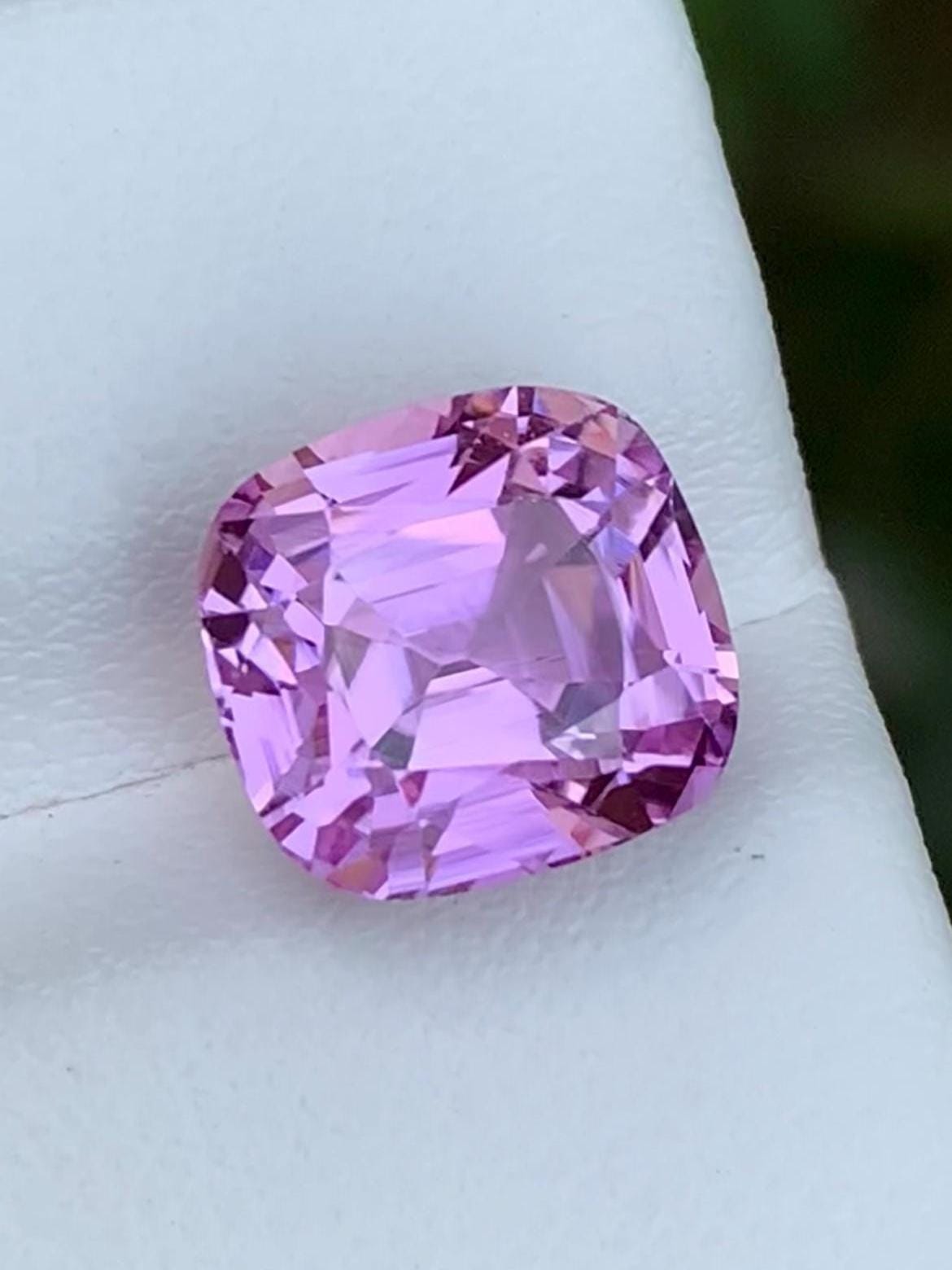 Pink Kunzite Gemstone: 6.50 CT Faceted Cushion Cut From Nuristan Afghanistan