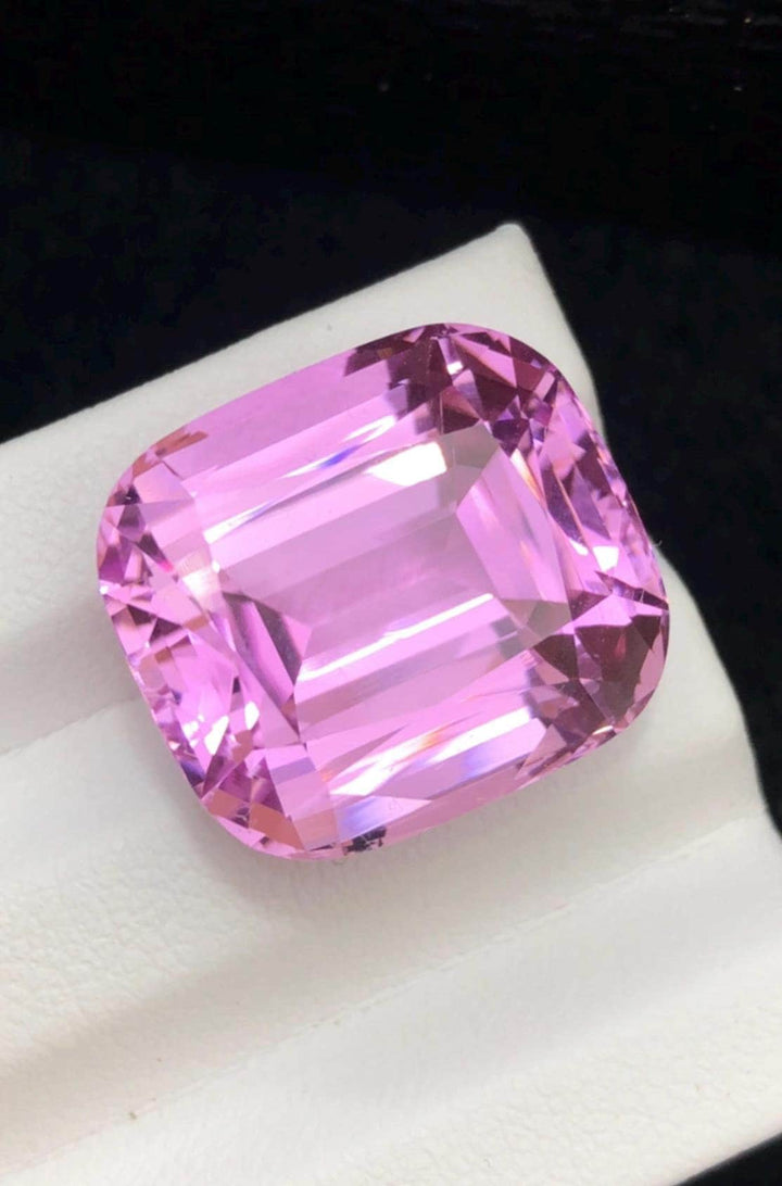 Pink Kunzite Gemstone: 25.05 CT Faceted Cushion Cut, Afghanistan