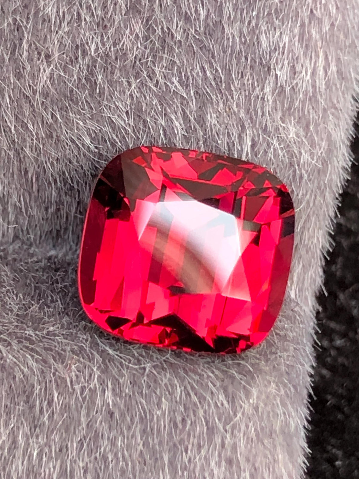 Rhodolite Garnet 3.80ct Cushion Cut - Reddish Gem from Tanzania
