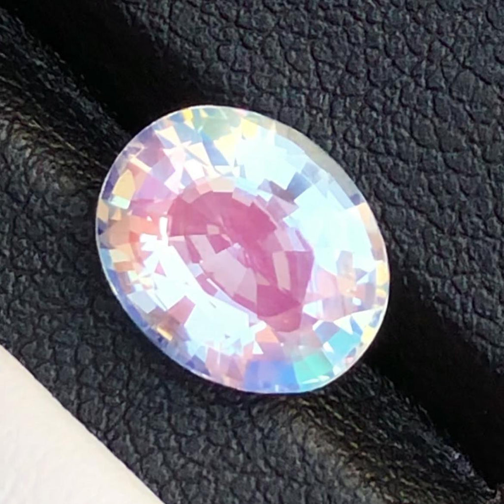 Rainbow Moonstone 2.90 Carat Oval Cut 10x8mm Gemstone from Madagascar