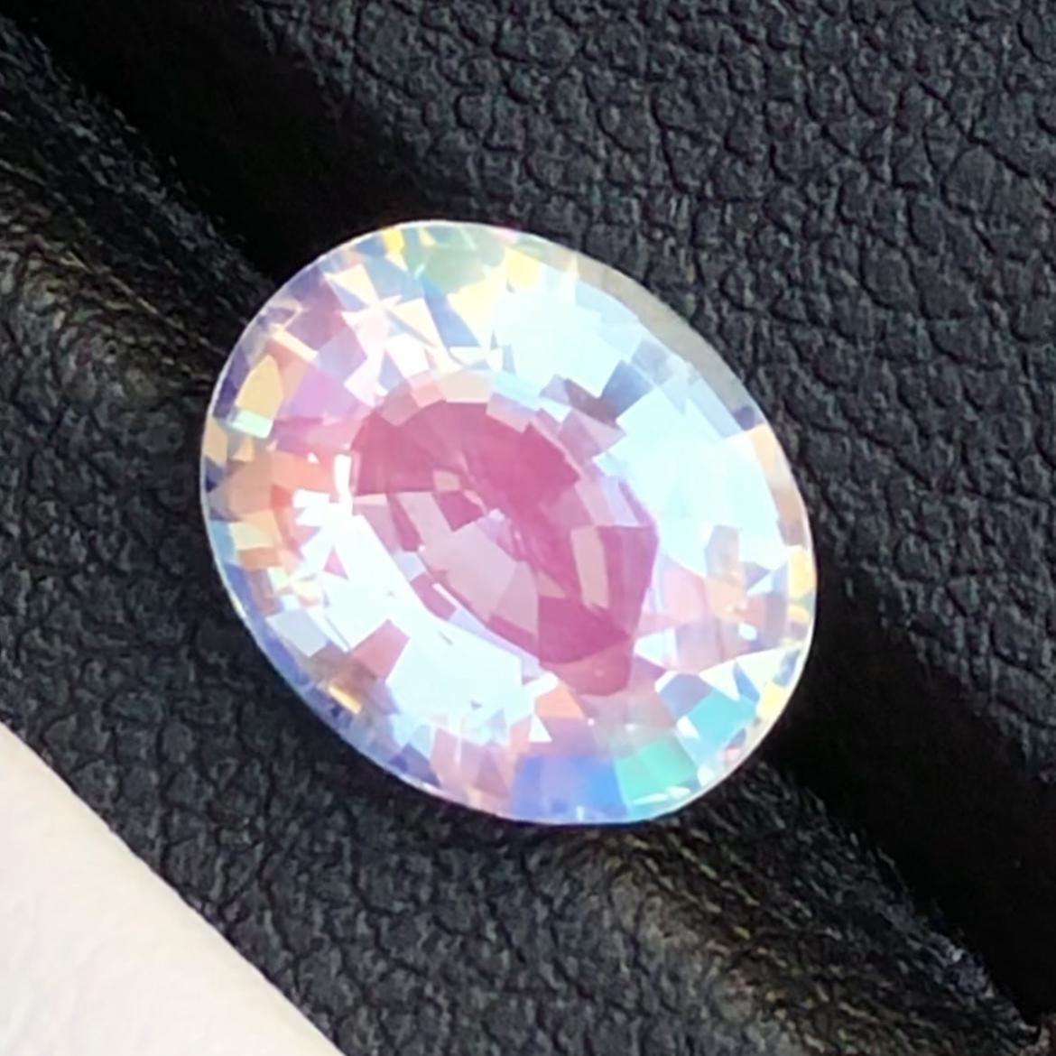 Rainbow Moonstone 2.90 Carat Oval Cut 10x8mm Gemstone from Madagascar