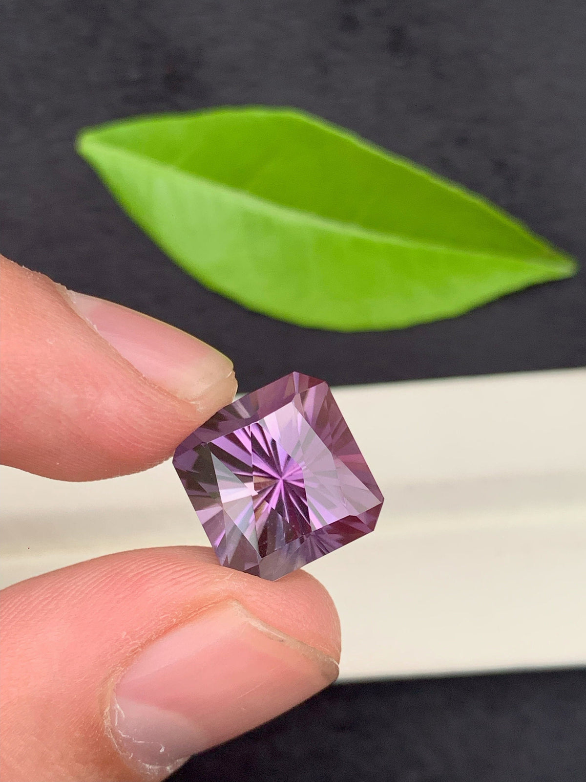 Light Purple Amethyst Gemstone: 13 CT Flawless Ascher Cut Stone